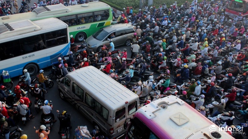 Ảnh: Cảnh kẹt xe