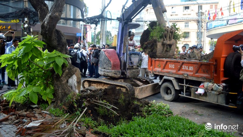 Tối 27/2, Quận 1 lắp lại hai vọng gác vừa phá dỡ của Ngân hàng Nhà nước - ảnh 12