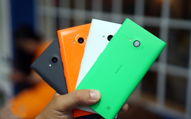 Nokia Lumia 730 - một trong ba mẫu Lumia vừa giảm giá của Microsoft. Ảnh: Duy Tín.