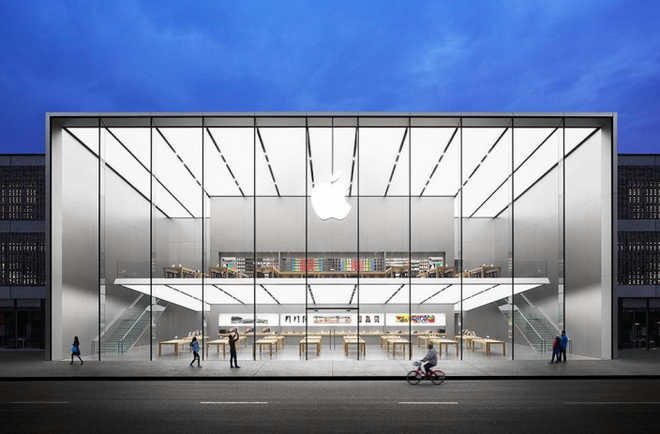 Ngủ vạ vật chờ khai trương Apple Store lớn nhất Trung Quốc