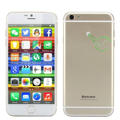 2.Blackview Ultra A6 Chiếc điện thoại này không có nút bật/tắt âm lượng giống iPhone 6. Blackview Ultra A6 sử dụng hệ điều hành Android nhưng lại chạy launcher giống hệt iOS, điều này sẽ rất dễ đánh lừa những người am hiểu về iPhone. Thông số kỹ thuật của phiên bản nhái này là: màn hình 4,7 inch độ phân giải 720, chip MT6582 1.3GHz quad-core, RAM 1G, camera phía sau và 2MP phía trước, bộ nhớ trong 8G kèm khe cắm thẻ nhớ, pin có dung lượng 2.200 mAh có thể tháo rời. Sản phẩm được bán với giá 110 USD.