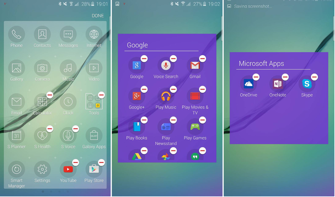 Nhiều ứng dụng cài đặt sẵn trên Galaxy S6 cho phép người dùng có thể gỡ bỏ nếu thấy không phù hợp. Ảnh: XDA Developers.