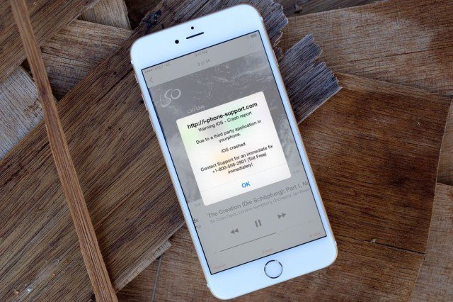 Người dùng nhận được thông báo cùng số điện thoại mạo danh. Ảnh: cultofmac.com.