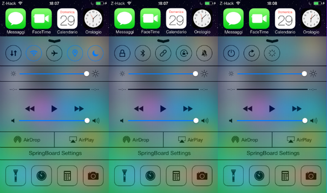 FlipControlCenter / CCQuick Pro: tweak giúp người dùng có thể tùy chỉnh Control Center. Bạn có thể thêm hoặc xóa bất cứ gì Trung tâm Kiểm soát như thêm tắt bật nhanh Dữ liệu Di động, 2G/3G, Dịch vụ định vị,...Tuy nhiên khi cài bạn nên tìm hiểu thật kỹ để tránh các ứng dụng xung đột khiến iPhone trở về trạng thái Exit Safe Mode. Ảnh :estudioiphone.com.