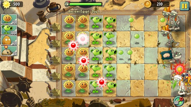 Plants vs. Zombies 2, nối tiếp sự thành công của phiên bản trên PC và bản game trên iOS, PopCap tiếp tục tung ra phần hai của câu chuyện Hoa quả nổi giận với nhiều thay đổi độc đáo. Plants vs. Zombies 2 từng là tựa game độc quyền trên iOS, hiện tại trò chơi được có thể tải về miễn phí trên nhiều nền tảng.