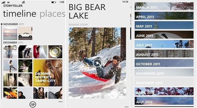 Ứng dụng Story Teller cho phép xắp xếp các bức ảnh theo chủ đề.