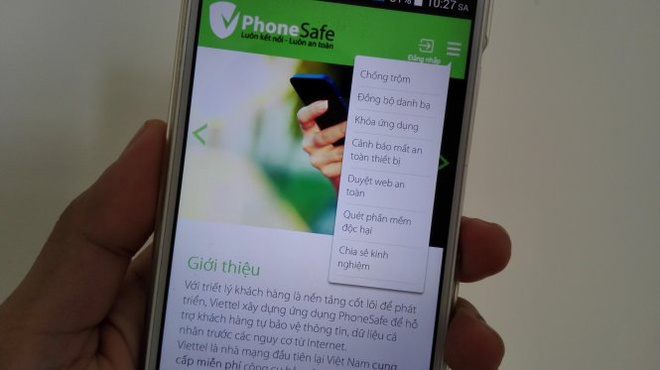 Phonesafe giúp người dùng an tâm sử dụng smartphone.