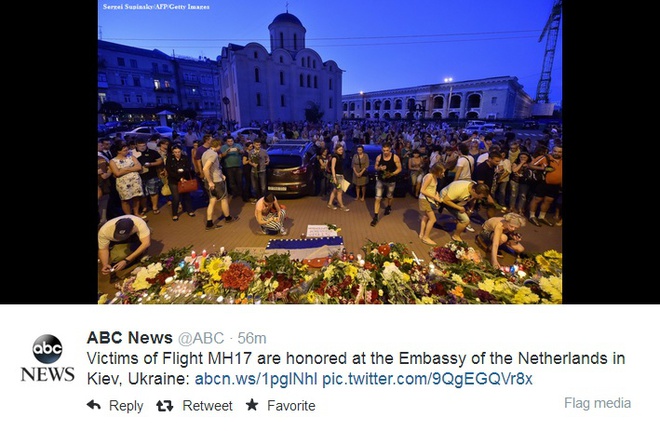 Facebook, Twitter dậy sóng sau vụ máy bay MH17 gặp nạn