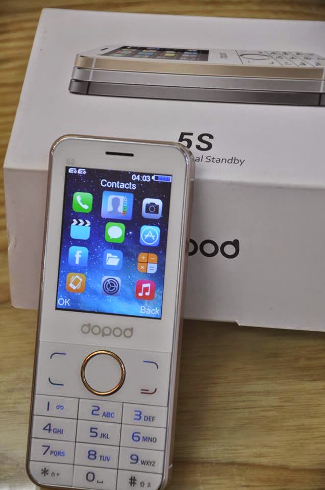 Điện thoại cơ bản nhái kiểu dáng iPhone 5S giá 380.000 đồng