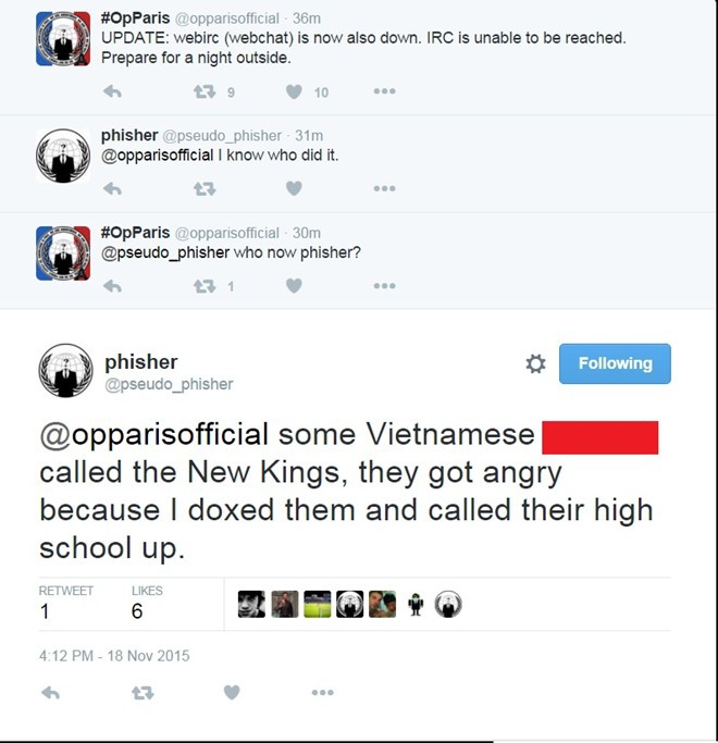 Hacker Việt Nam có thực sự tấn công được Anonymous?