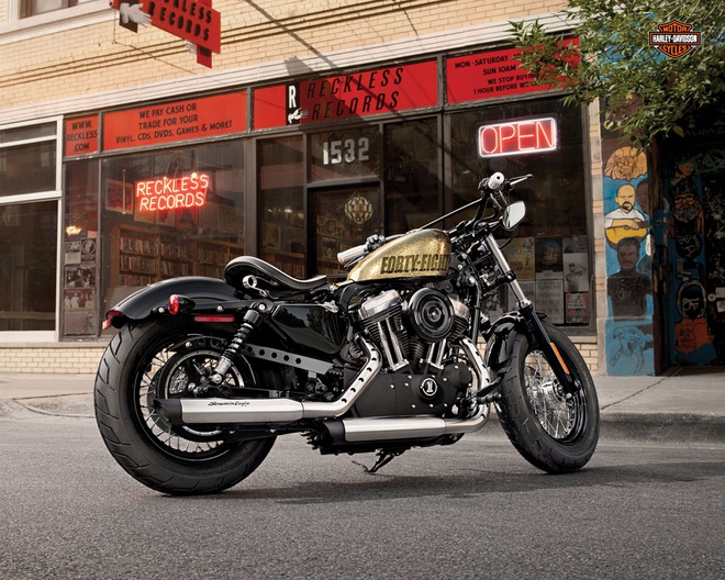 Harley-Davidson Forty-Eight là cái tên tồn tại khá lâu trên thị trường, từ năm 1948. Vượt qua nhiều chiếc Harley khác, Forty-Eight được Visordown lựa chọn là một trong những chiếc naked bike cổ điển nổi bật nhất của hãng xe Mỹ. Forty-Eight sở hữu động cơ Big Twins 1.200 phân khối. Hệ thống phun xăng điện tử ESP FI, truyền động dây đai đặc trưng của Harley-Davidson. Côn tay kết hợp hộp số 5 cấp. Mô-men xoắn cực đại 107 Nm tại 3.250 vòng/phút.