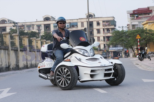 Thợ Hà Nội chế 'siêu' mô tô Can-Am 3 bánh giá chỉ... 50 triệu - ảnh 6