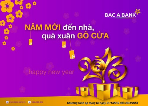 BAC A BANK khuyến mại Tết “Quà xuân gõ cửa” - ảnh 1