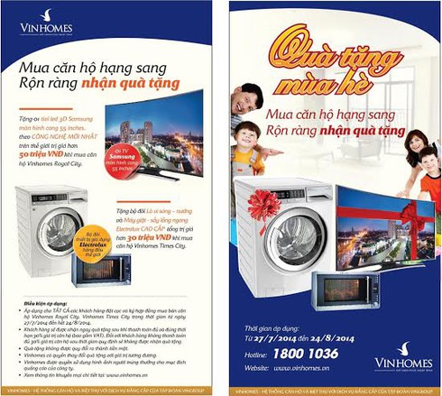 “Quà tặng mùa hè” khi mua căn hộ Vinhomes - ảnh 1