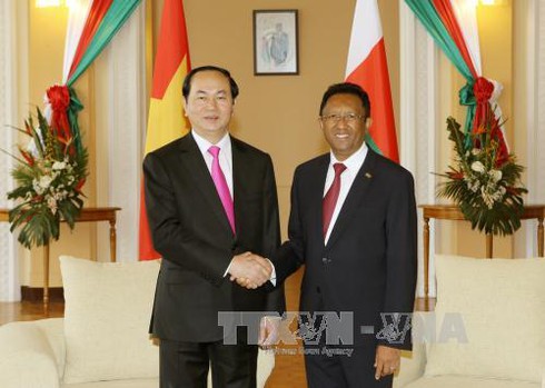 Chủ tịch nước Trần Đại Quang hội đàm với Tổng thống Madagascar - ảnh 1