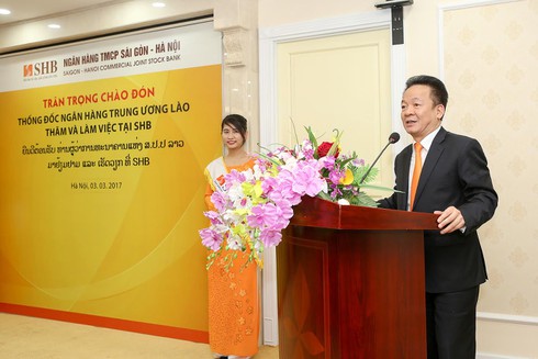 Thống đốc Ngân hàng Trung ương Lào thăm và làm việc tại SHB - ảnh 2