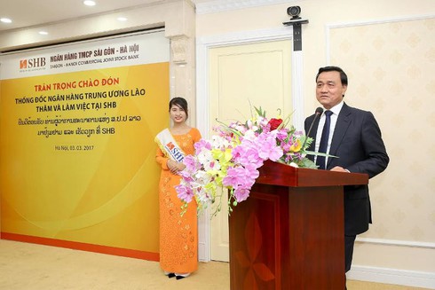 Thống đốc Ngân hàng Trung ương Lào thăm và làm việc tại SHB - ảnh 1