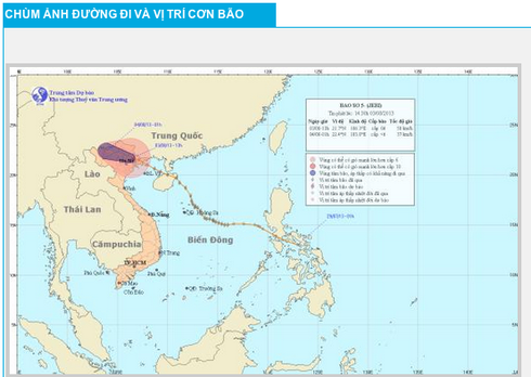 Tin mới nhất về cơn bão số 5 (tối 3.8) - ảnh 1