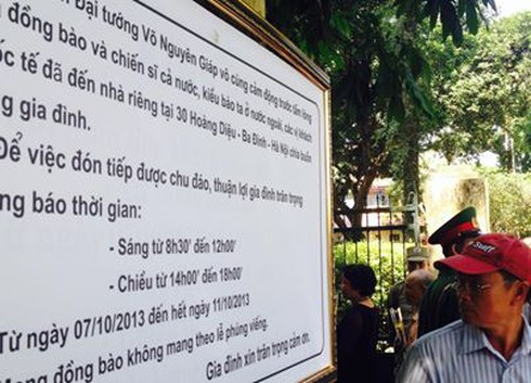 Bên trong nhà Đại tướng Võ Nguyên Giáp sáng 7-10 - ảnh 5