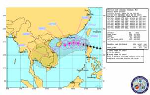 Hình ảnh mới nhất, sơ đồ di chuyển, hướng đi, sức mạnh của cơn bão số 12 (Krosa) - ảnh 5