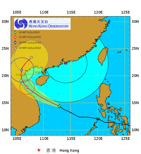 Tin mới nhất về bão Haiyan - bão số 14: Có thể vào vùng biển Quảng Trị - Hà Tĩnh - ảnh 3