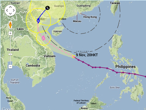 Tin mới nhất về bão Haiyan - bão số 14: Có thể vào vùng biển Quảng Trị - Hà Tĩnh - ảnh 5