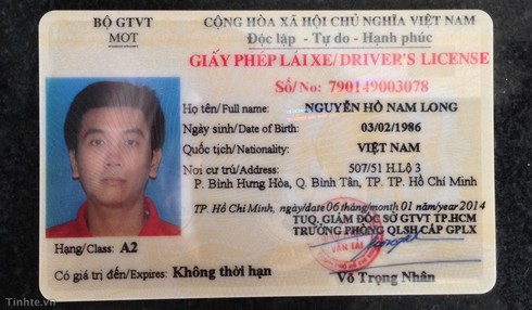 Ảnh thực tế bằng lái A2 bằng nhựa - ảnh 3