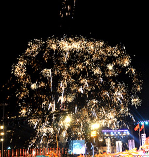 Xem bắn pháo hoa Tết Giáp Ngọ tại Quảng Ninh - ảnh 1