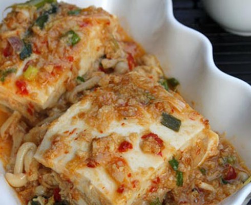 Đậu phụ non hấp tôm thịt xốt chua ngọt - ảnh 1