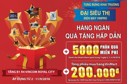 VinPro khai trương đại siêu thị điện máy quy mô 5.000m2 - ảnh 1