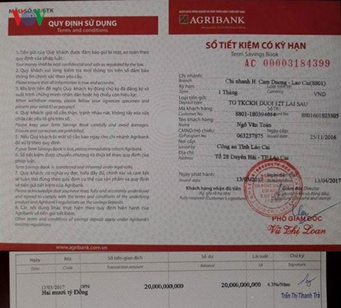 Lào Cai: Hàng chục tỷ gửi tiết kiệm “bốc hơi” chỉ còn 1 triệu đồng - ảnh 1