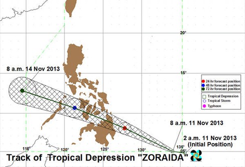 Philippines cảnh báo cấp 1 khi áp thấp nhiệt đới Zoraida tiến gần - ảnh 1