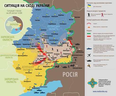 Ukraine: Quân ly khai đã bị chia cắt thành hai - ảnh 1