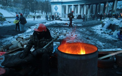 Ở Ukraine, mùa đông đang đến... - ảnh 1