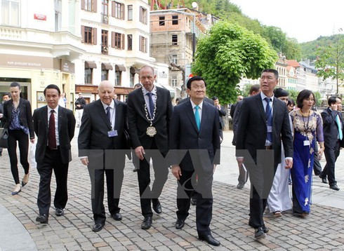 Chủ tịch nước Trương Tấn Sang gặp gỡ Chủ tịch Đảng Cộng sản CH Séc - ảnh 1