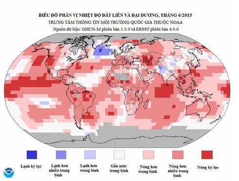 Tháng 6/2015 là tháng Sáu nóng nhất trong 135 năm qua - ảnh 1