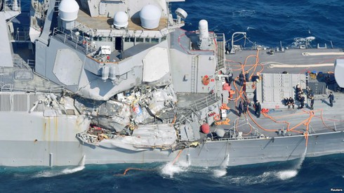 Tìm thấy thi thể lính Mỹ trên tàu chiến Mỹ bị va tàu với Philippines - ảnh 1