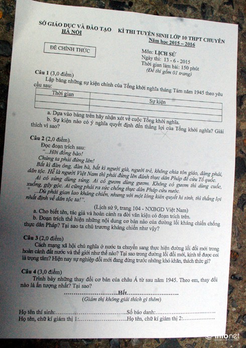 Thi lớp 10: Các môn thi vào trường chuyên đều khó! - ảnh 6