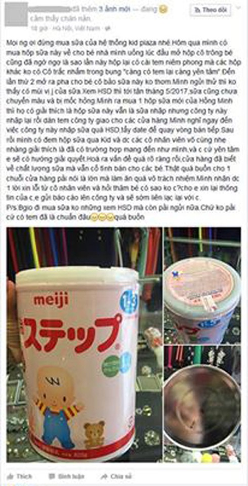 Sữa Meiji bị tố
