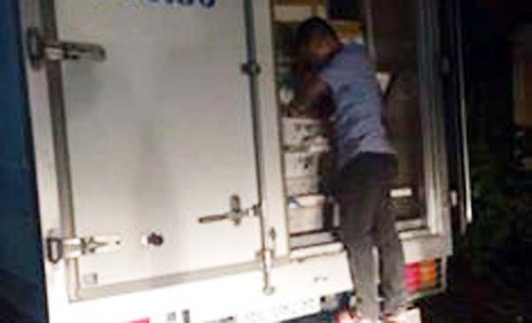 Khoảng 4 tấn cá bốc mùi hôi thối tuồn vào Thủ đô bị CSGT phát hiện - ảnh 1