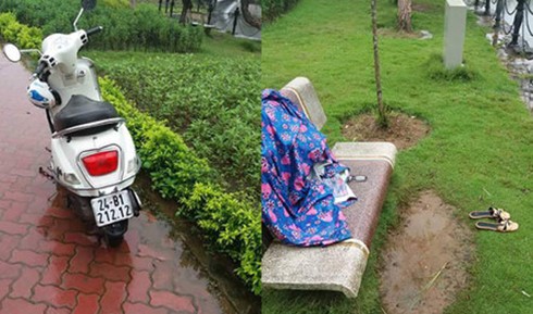 Người phụ nữ bỏ lại xe máy, đôi dép nhảy xuống hồ tự tử - ảnh 1