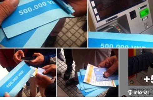 Người dân hốt hoảng khi cây ATM nhả toàn tờ giấy in chữ 500 nghìn đồng - ảnh 2