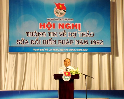 Thành đoàn TP.HCM triển khai thông tin về góp ý Dự thảo sửa đổi Hiến pháp - ảnh 1