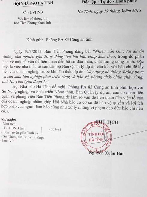Sở TT&TT Hà Tĩnh đề nghị công an điều tra vụ uẩn khúc tại dự án 20 tỷ đồng - ảnh 3