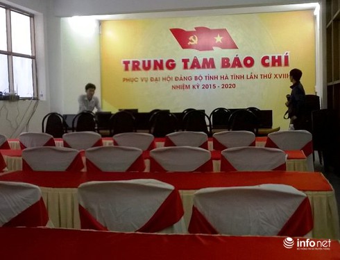 Dành riêng khu vực cho báo chí đưa tin Đại hội Đảng bộ Hà Tĩnh lần thứ 18 - ảnh 2