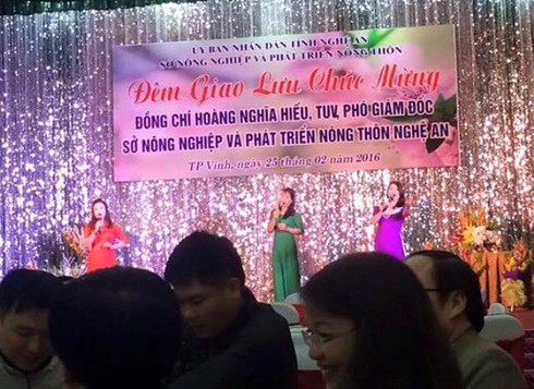 Vụ tiệc mừng tân Phó GĐ Sở: