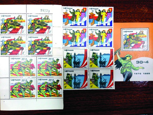 Nhiều Việt kiều quan tâm tới tem về sự kiện 30/4/1975 - ảnh 1
