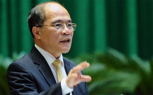 Chủ tịch Quốc hội Nguyễn Sinh Hùng đáp từ phát biểu của ông Tập Cận Bình - ảnh 1