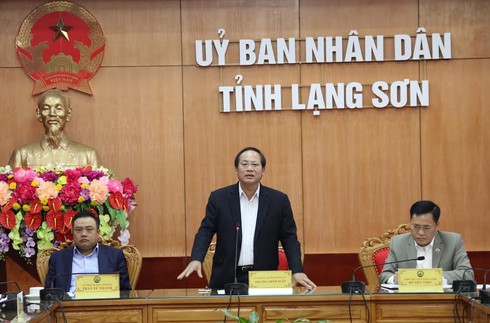 Bộ trưởng Bộ TT&TT Trương Minh Tuấn làm việc với UBND tỉnh Lạng Sơn - ảnh 1