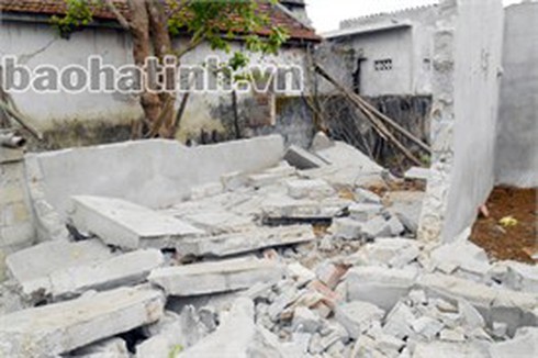 Sập tường nhà, một người tử vong - ảnh 1